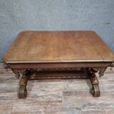 dining table or centre table in carved Renaissance oak