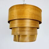 Wooden pendant lamp by Hans-Agne Jakobsson, Sweden, 1960s