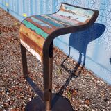 Bar stool design cast iron and wood