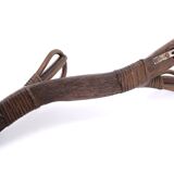 Pair of rattan coat racks, 1970s