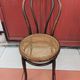 Bistro chair in curved wood and cannage / vintage years 30-40