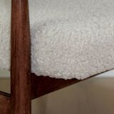 Vintage armchair GFM 300-202 design J.Kedziorek Loft 70s vintage beige boucle lamb - 2 pieces available