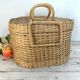Woven wicker basket rustic vintage