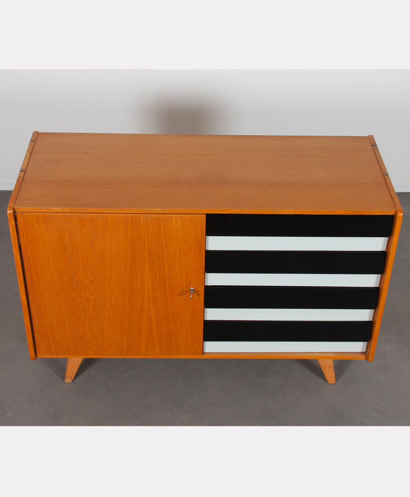 Vintage oak chest of drawers by Jiri Jiroutek, model U458, 1960s