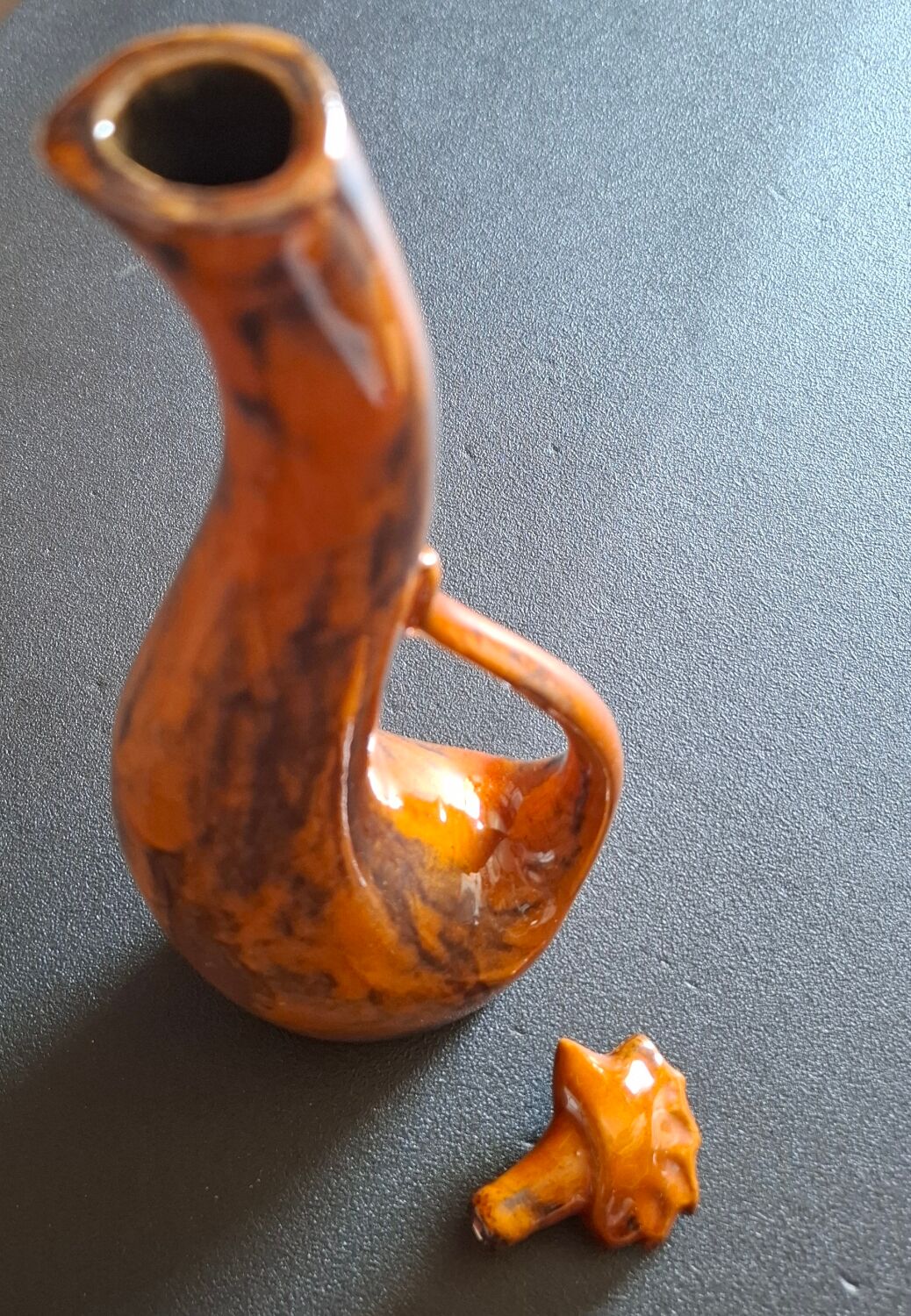 Vintage ceramic goat carafe