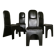Série de 4 chaises en cuir brun, 1970