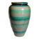 Ceramic vase scarified with gray-blue enamel