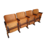 Vintage folding wooden cinema seats