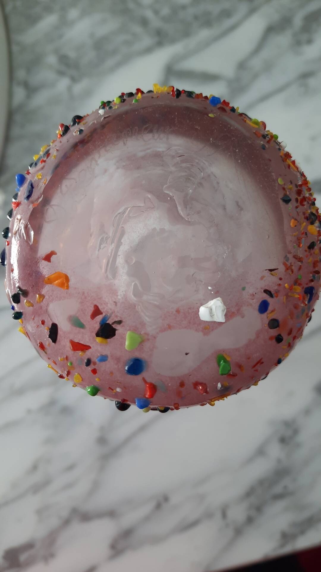 Vase/ large hand-blown glass