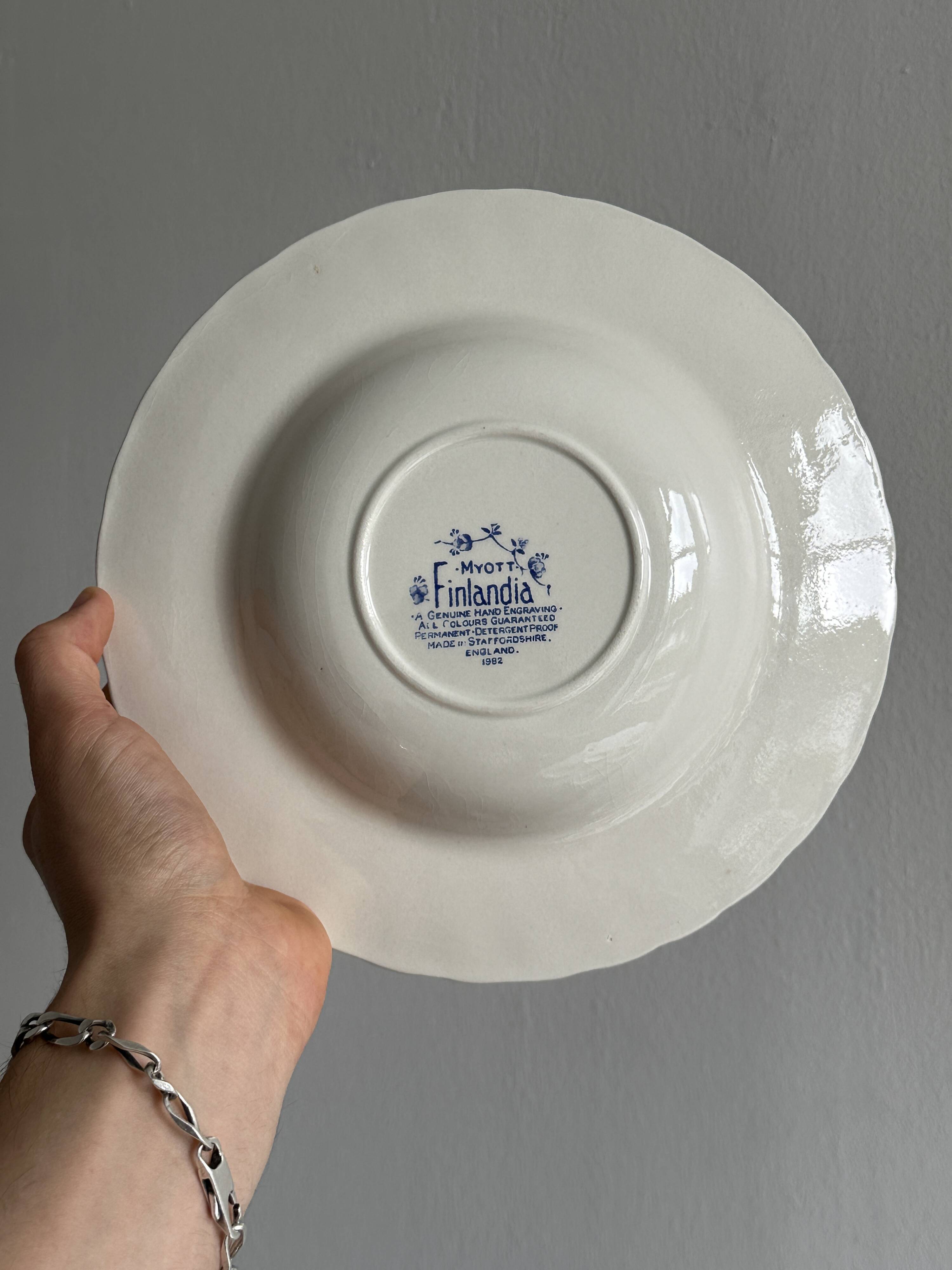 6 Myott plates in English porcelain