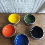 5 stackable ashtrays Maru designer Isamu Kenmochi Japan Space age 60s