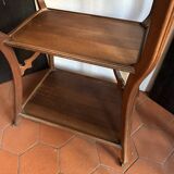 Walnut wheeled dessert trolley, circa 1900