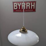 Old hanging lampshade white opaline Art Deco 1930 Ø 25.8 cm TBE