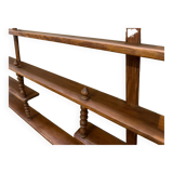 Turned wood bar wall shelf
