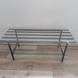 Vintage coffee table in glass and mirror strips