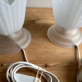 Vintage tulip glass flower lamp