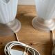 Vintage tulip glass flower lamp