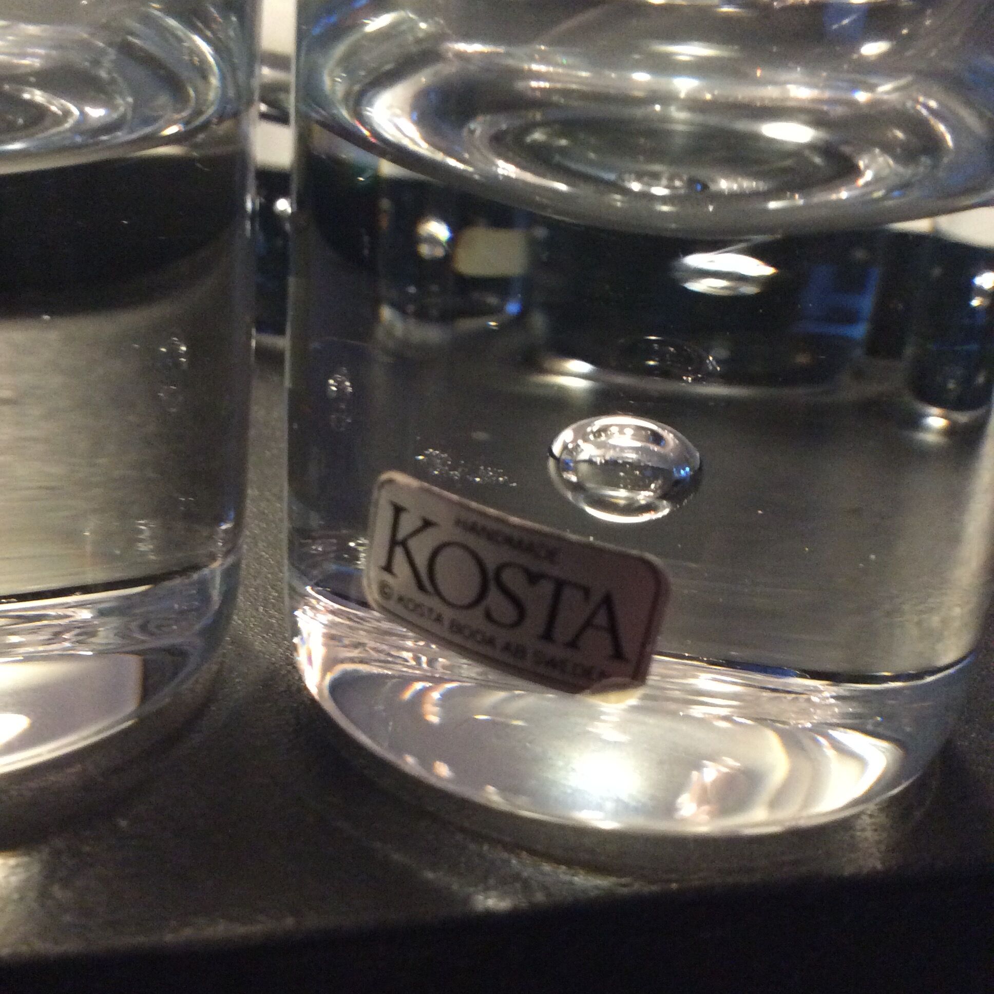 Series of 7 glasses Kosta Boda by Walter Hickman 70s