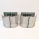 Pair of spectral vintage 1980 wall lamps