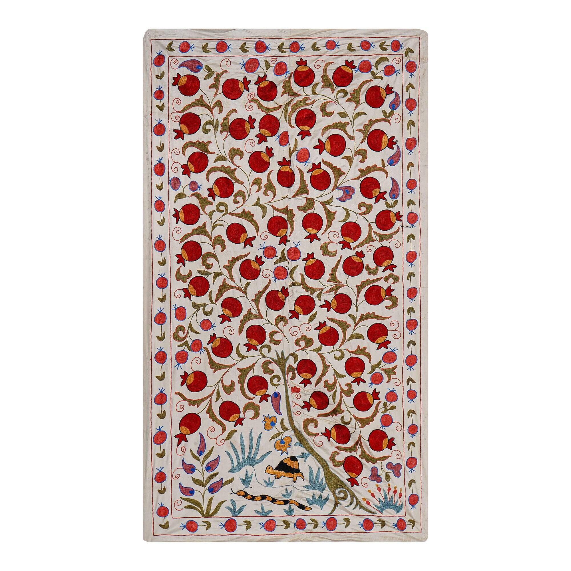 Vintage hand-embroidered tablecloth 107x187 cm