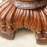Column, carved walnut press screw, 19th century