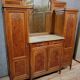 Art Nouveau period sideboard in mahogany and amboyna burl circa 1900
