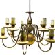 Vintage metal chandelier, Poland, 1980s
