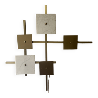 Marble and brass wall light