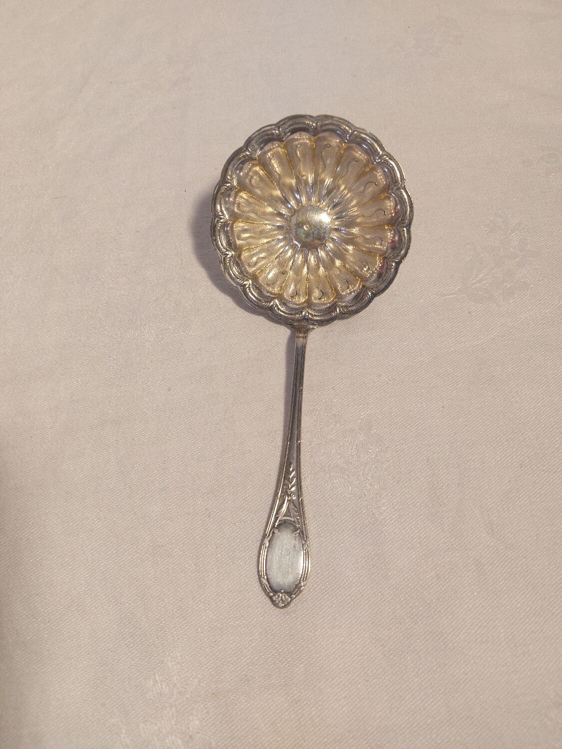 Silver-plated sprinkling spoon