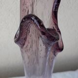 Bubbled glass bud vase