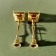 Pair of antique brass candlesticks