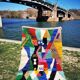 Berber rug Boujad abstract contemporary 1m60 on 1m05