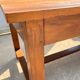 Solid oak dining farmhouse table with 1 drawer 1950 165x78x73cm