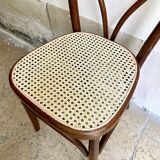 Bistro chair heart in arched beech and canning