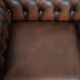 Nice cow leather Chesterfield 2-seater sofa in English style