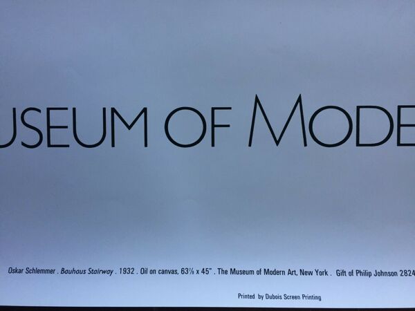 Affiche sérigraphie ''Oskar Schlemmer'' Museum of Modern Art New-York 1988