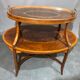 Old-fashioned tea table, 1920 in marquetry