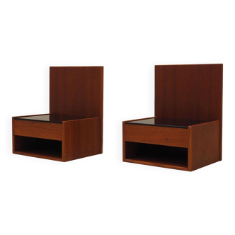 Set of hanging bedside cabinets, Danish design, 1960s, designer: Hans J. Wegner, manufacturer: Getam