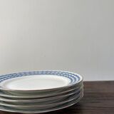 set of 5 geometric Limoges porcelain plates