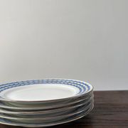 ensemble de 5 assiettes géométriques porcelaine de limoges