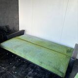 Vintage 70s green moumoute sofa and armchair