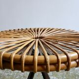 Tabouret vintage en rotin par Dirk van Sliedregt pour Rohé Noordwolde