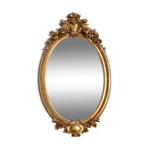 miroir mural ovale antique