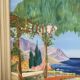 Oil on panel Sanary beach 1950