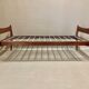 Canapé lit ou daybed velours et liège gris 1950