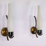Pair of Mid-Century sconces, Italy 1950s