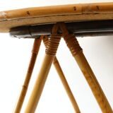 Nice rattan coffee table, vintage