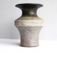 Brutalist ceramic vase in Scandinavian modernist style from the mid-century by Thomas Hellström for Nittsjö, Sweden.