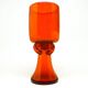 Modernism vase, orange glass, designed by J. Słuczan-Orkusz, Poland, 1970s