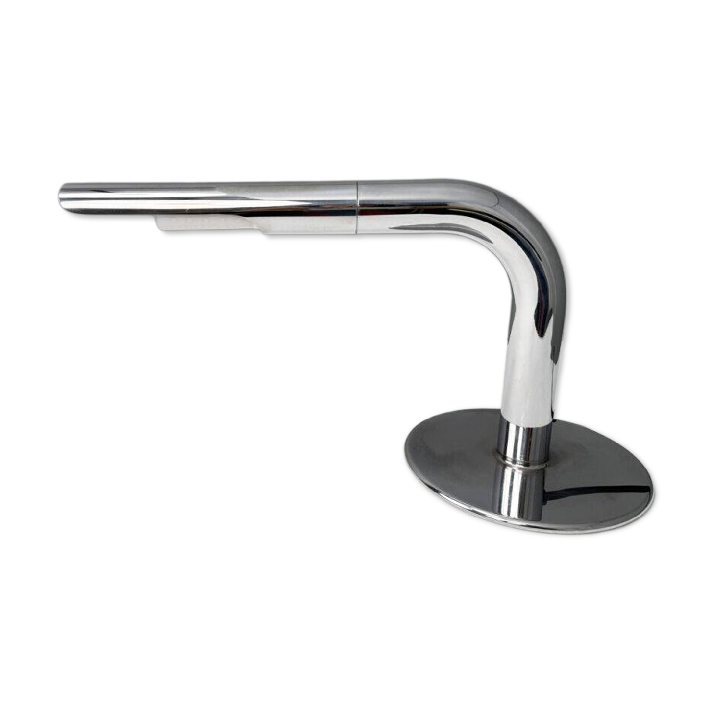 Large table lamp “Gulp,” chrome-plated, by Ingo Maurer for Design M, Germany, 1960s